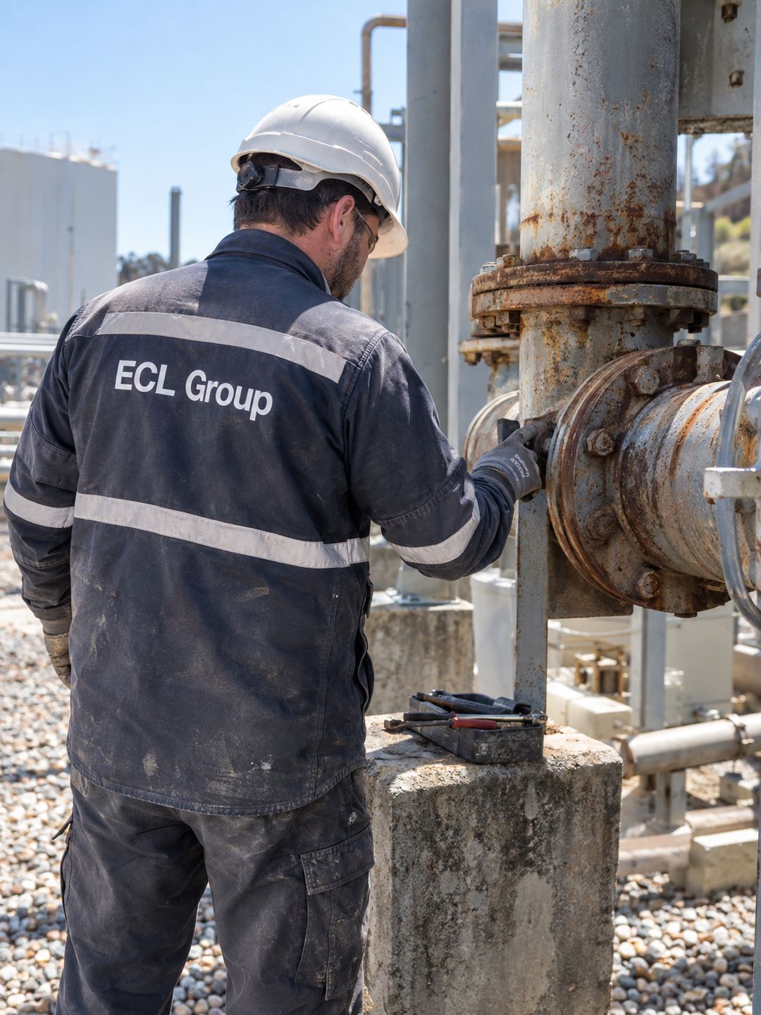 ECL Group technician completing a mobile inspection