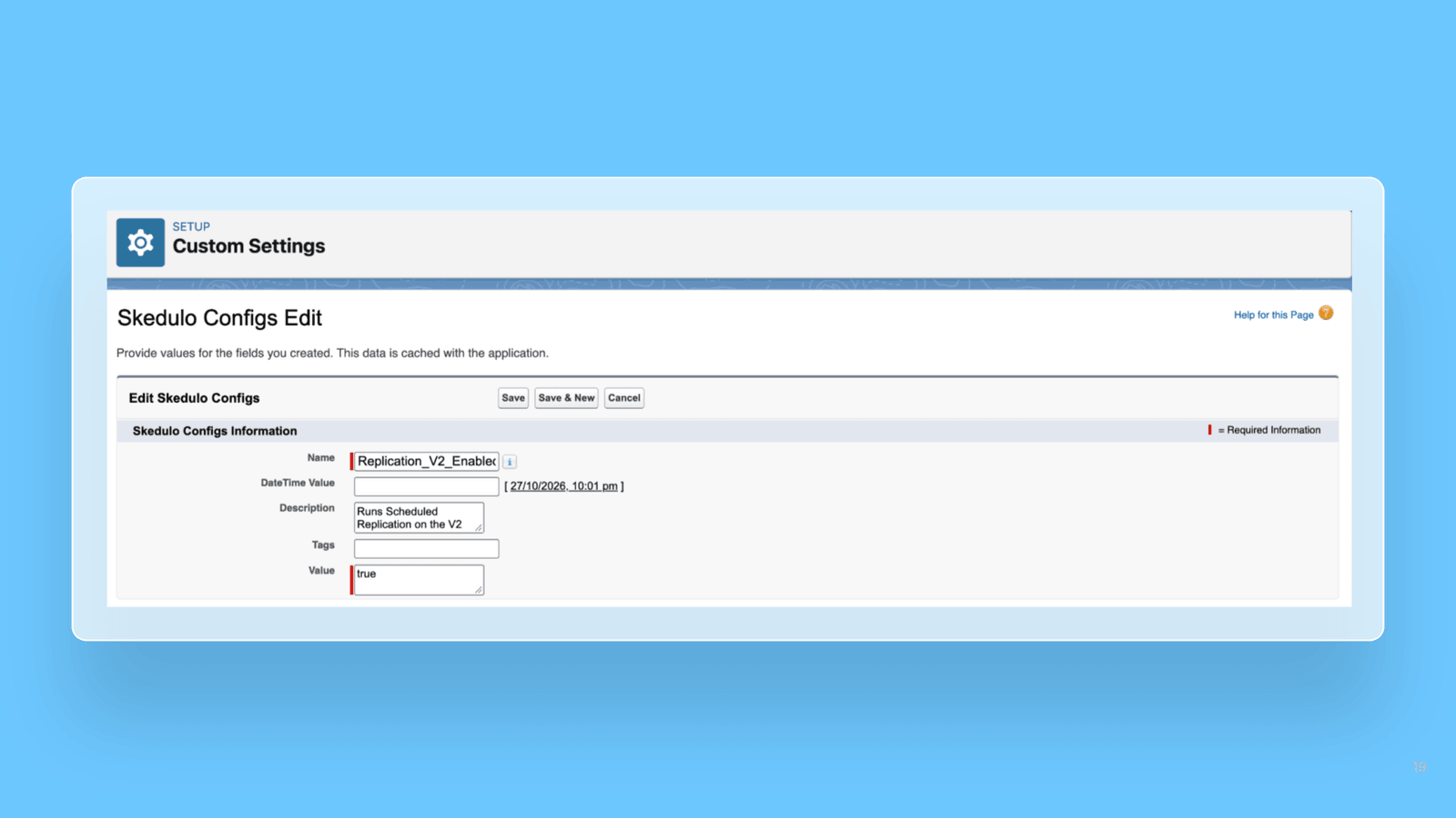 Replication V2 Setting