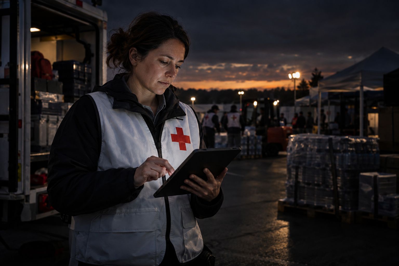 American Red Cross field worker