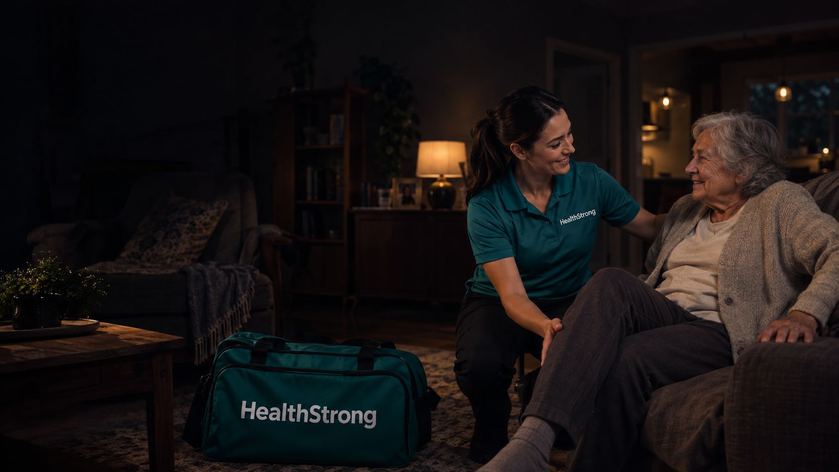 HealthStrong practitioner on a home care visit