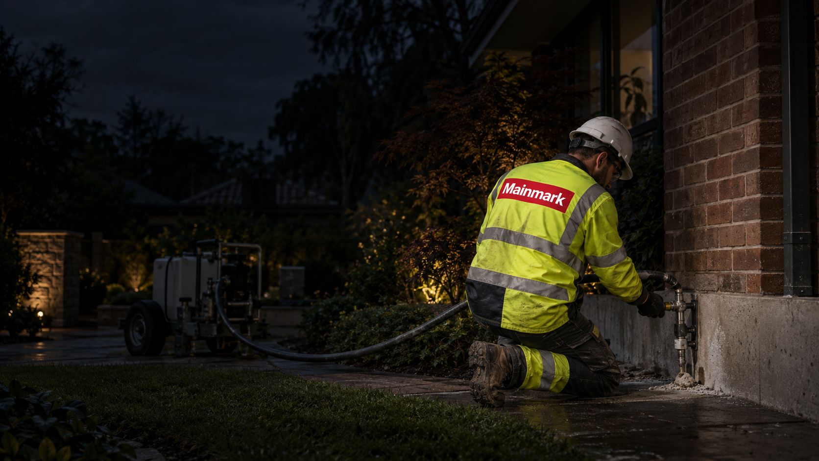 Mainmark technician performing ground engineering and asset preservation work