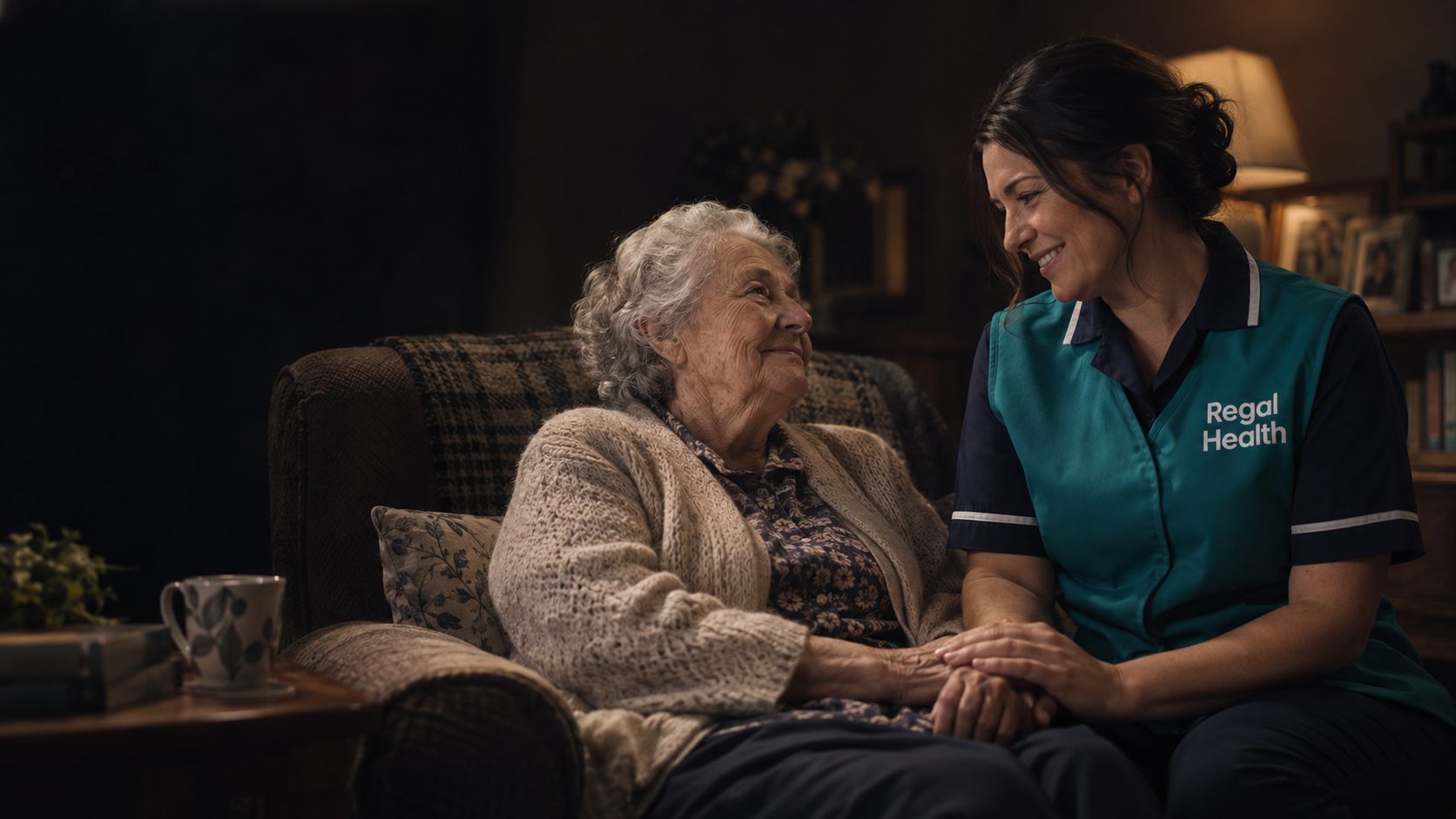 Regal Health nurse or support worker on an in-home visit