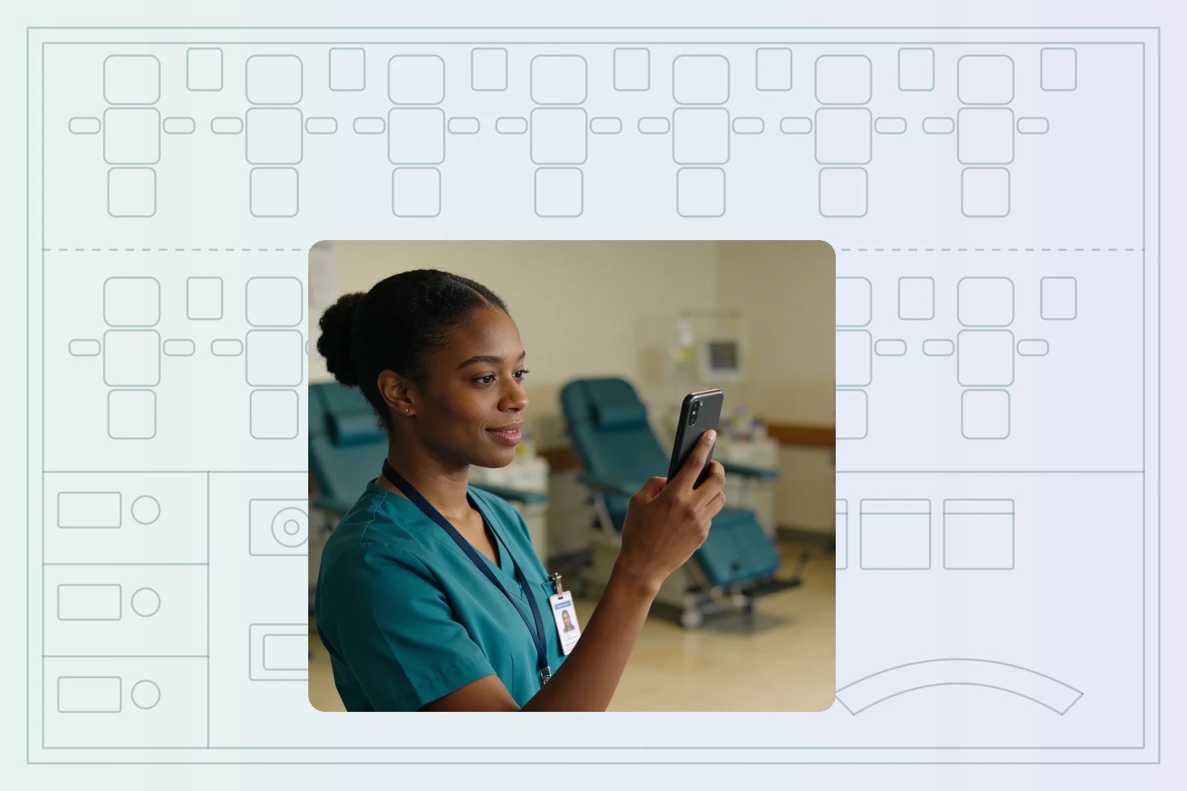 Nurse coordinating on a donor collection floor
