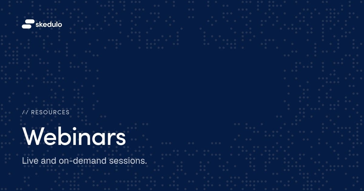 Skedulo for Healthcare: Q1 Feature Focus webinar tile