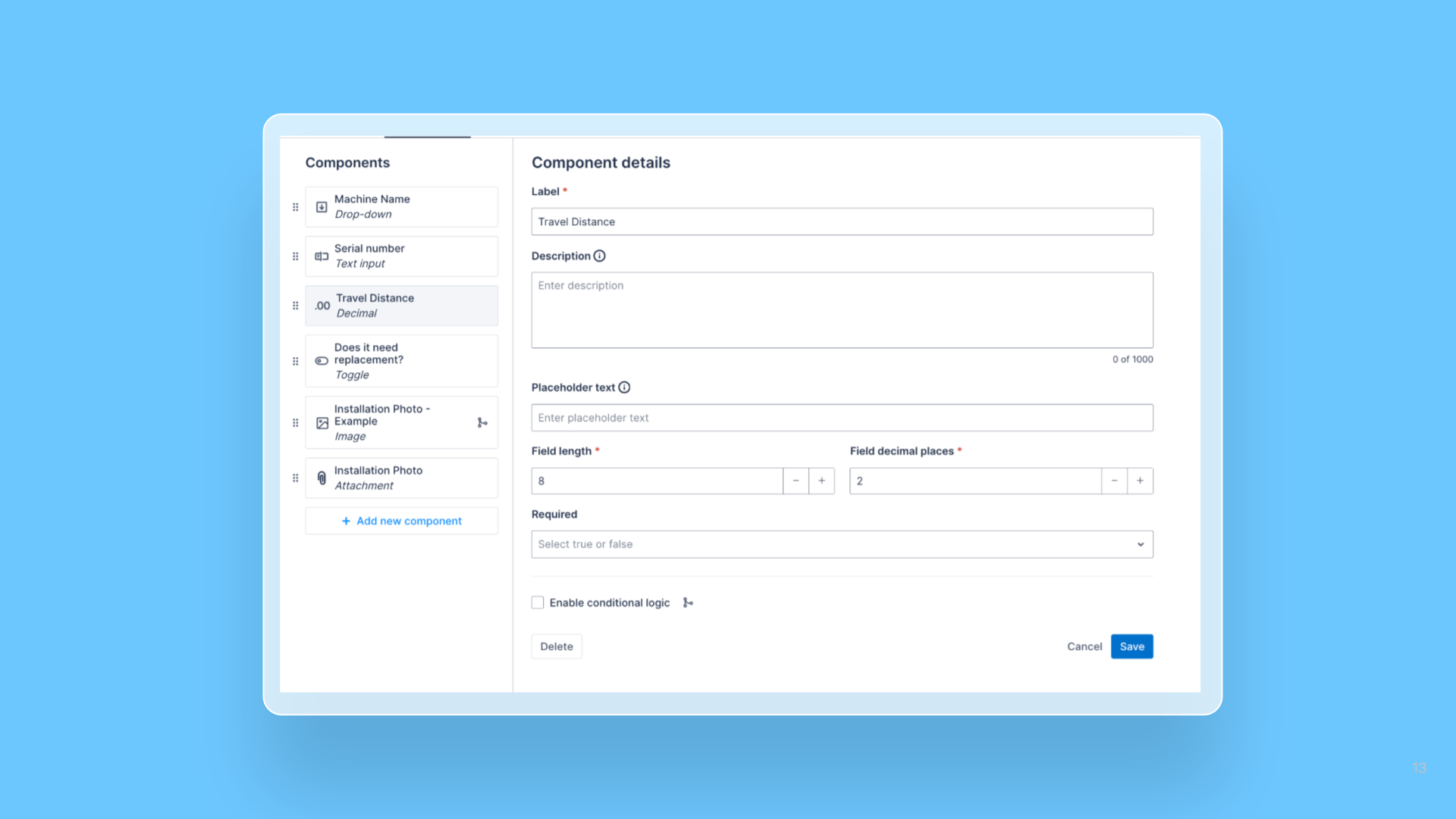 Form Builder – Decimal number component is now available | Skedulo