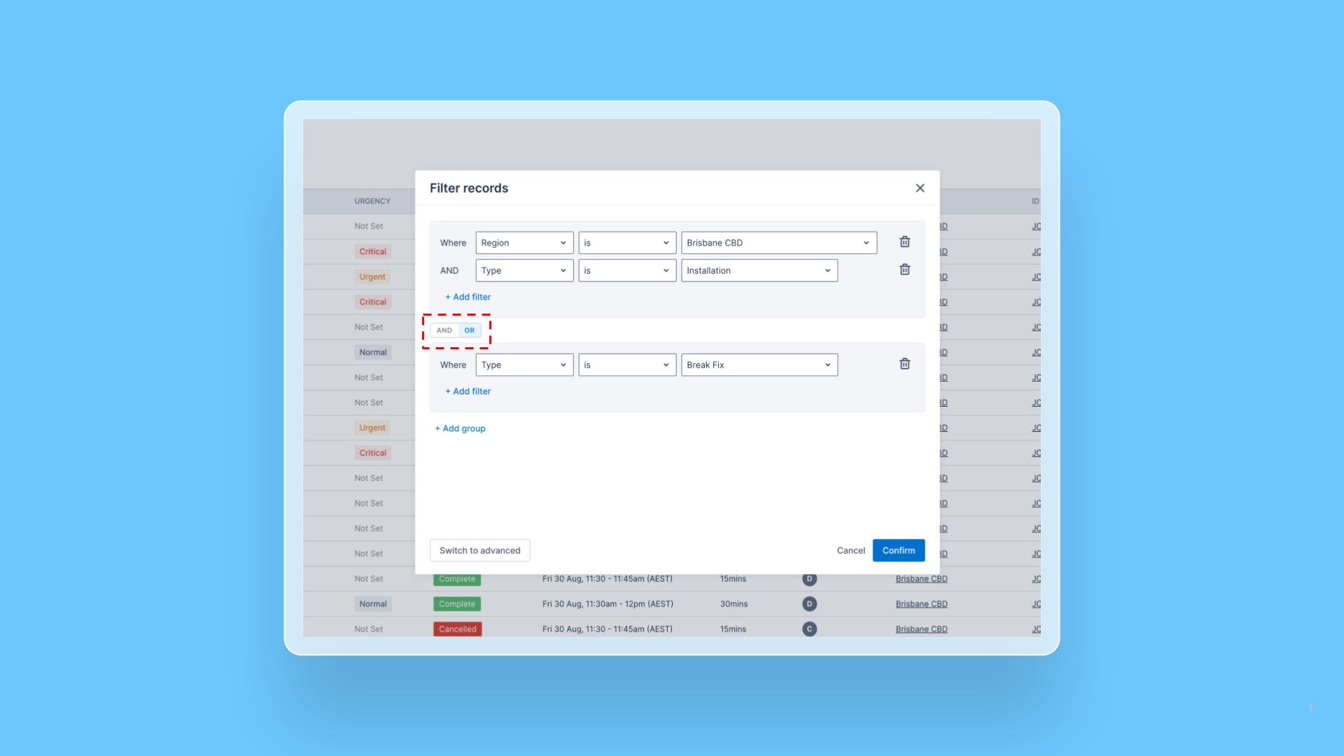 Filter Groups now available in List Views | Skedulo